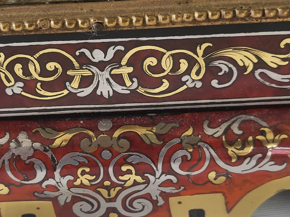 Pendule  religieuse  Boulle époque Louis XIV  XVII e siècle -photo-3