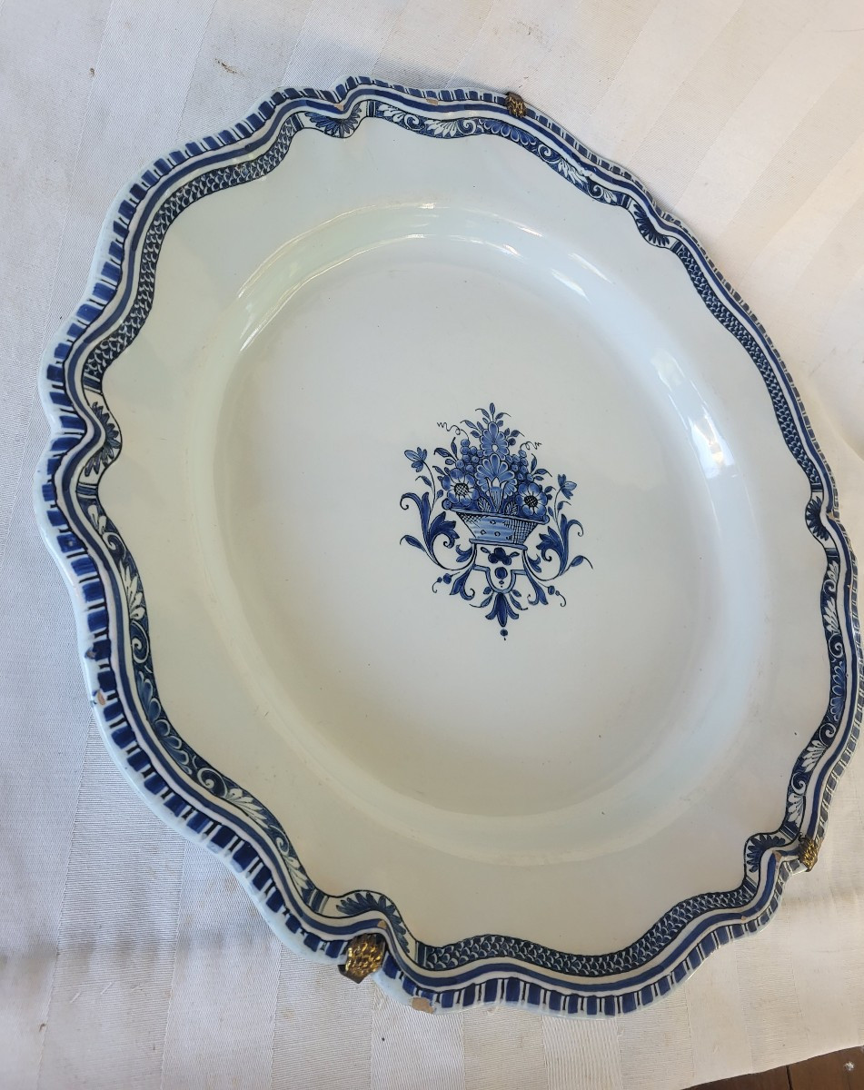 Grand  Plat Rouen époque XVIII e siècle -photo-6