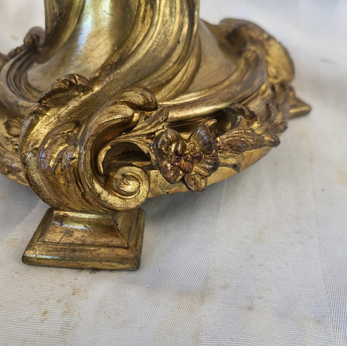 Paire de grands candélabres  Bronze Louis XVdlgCaffieri  époque  Napoléon III  Hauteur 60cm-photo-2