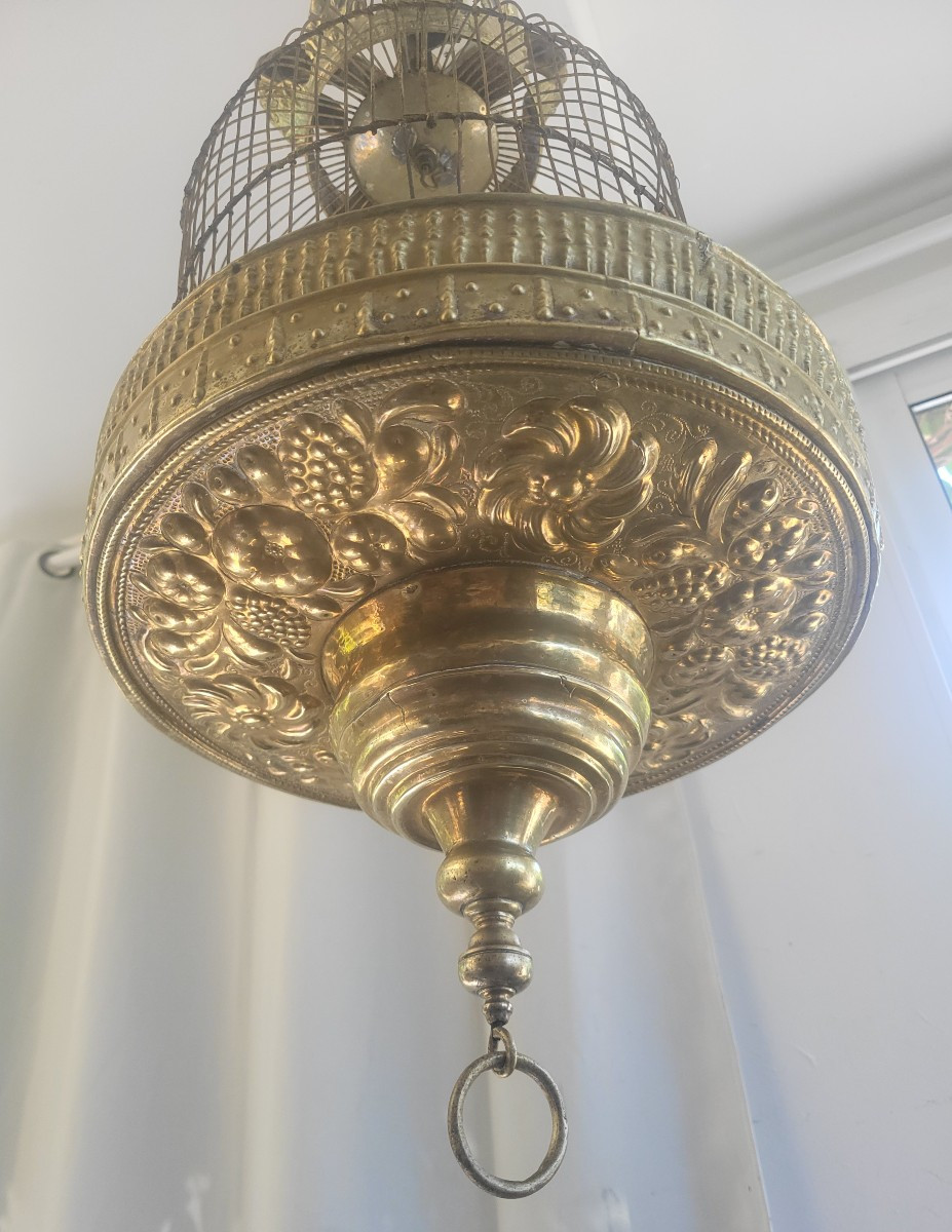 Large Gilded Brass Cage 18th Century Period-photo-4