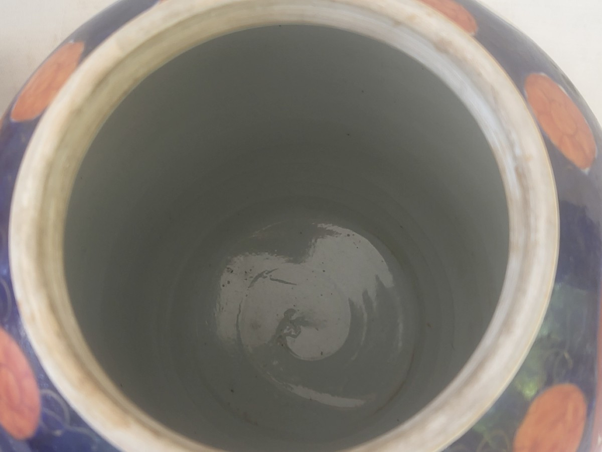 Pair Of Imari Porcelain Potiches 19th Century H35cm-photo-4