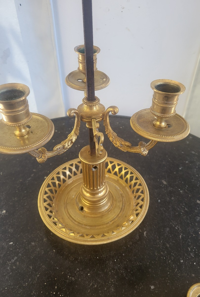 Large Ormolu Hot-water Bottle Lamp, Early 19th Century-photo-3