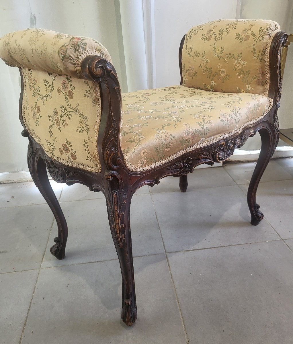 Tabouret banquette  Louis XV  époque XIXe  siècle 