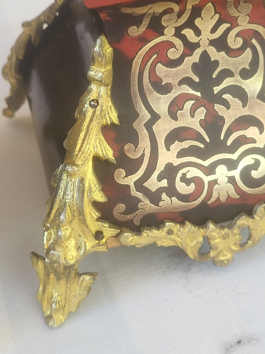 Paire de  cassolettes  Boulle époque Napoléon III XIXe -photo-1