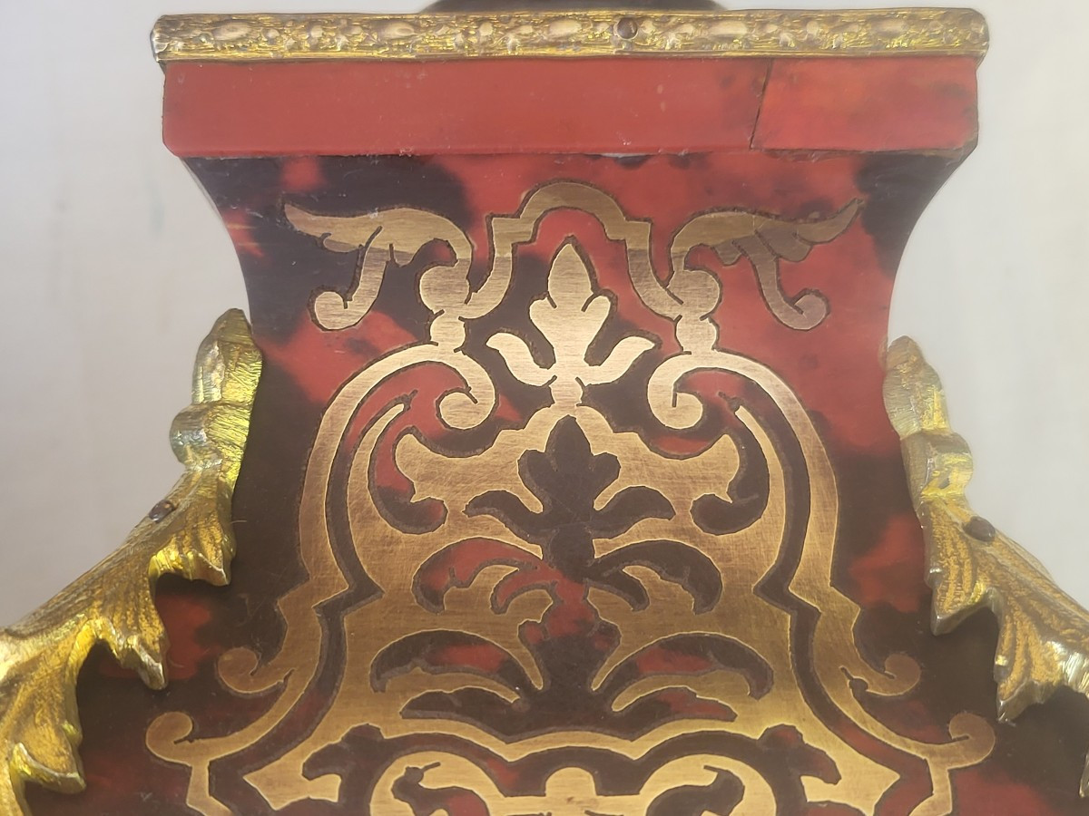 Paire de  cassolettes  Boulle époque Napoléon III XIXe -photo-6