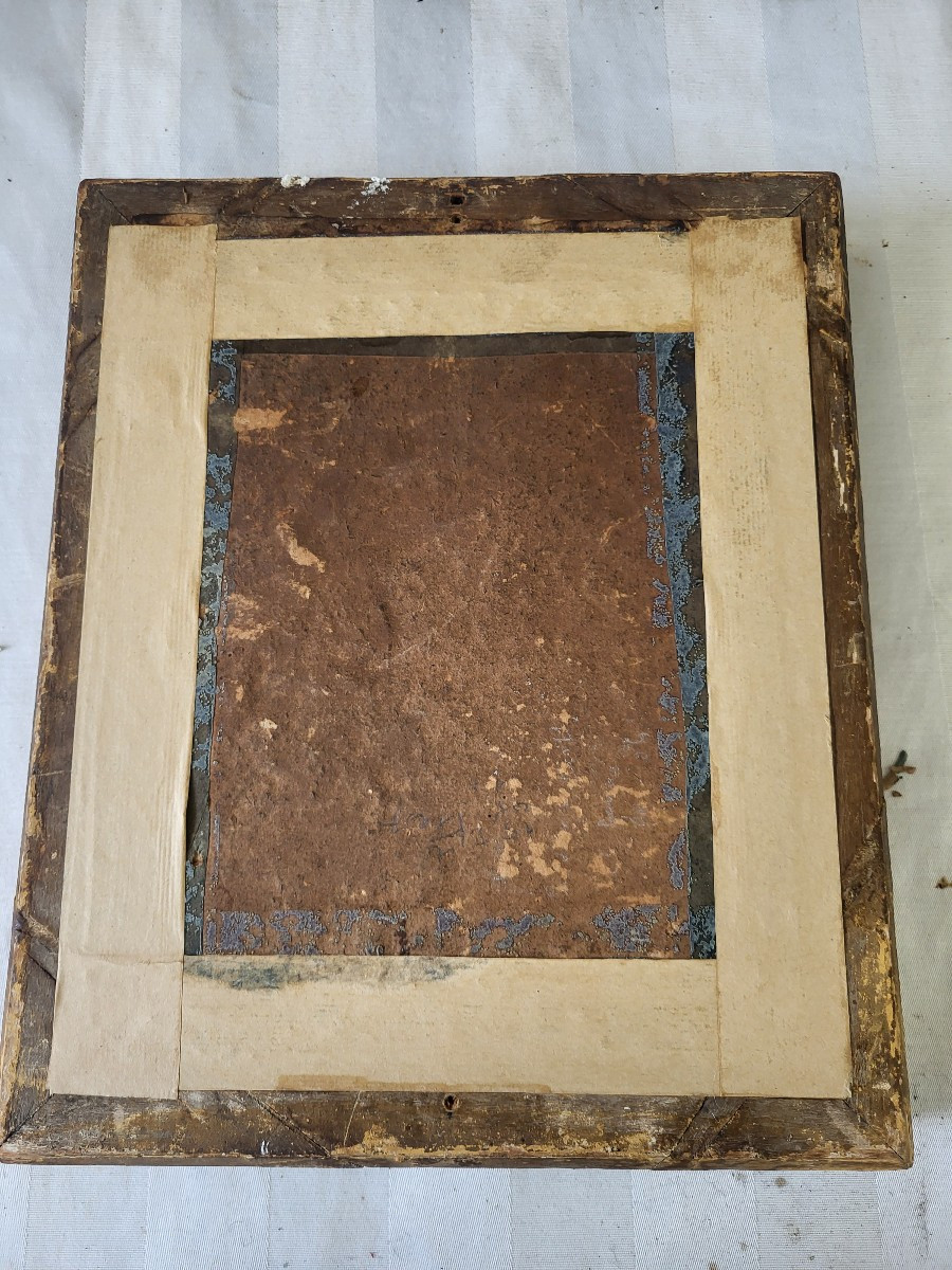 French School Early 19th Century Sv L.l.boily Les Deux Sœurs Gouache Frame Period-photo-3