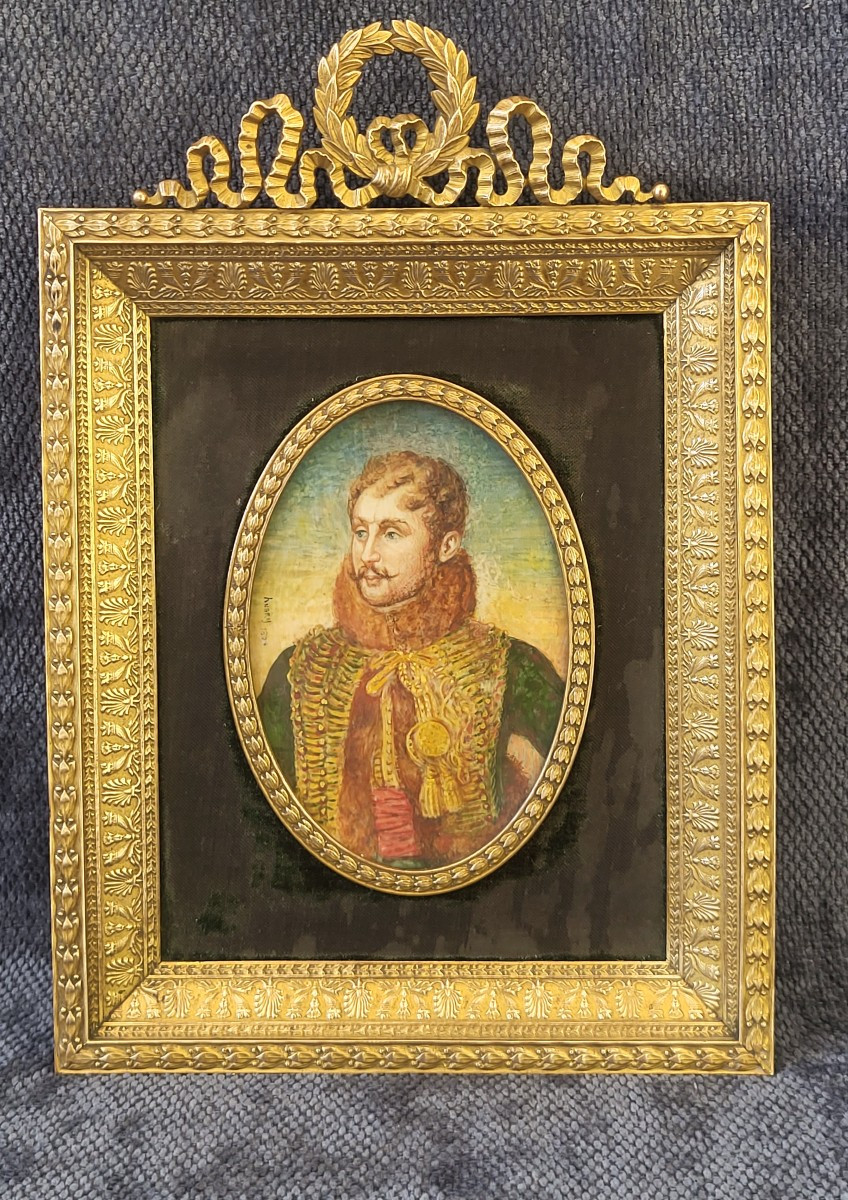 Portrait General Empire Miniature Signed Hubry Dated 180...-photo-7