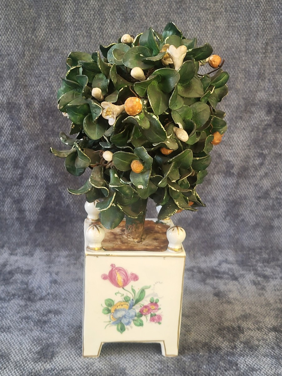 Locre Porcelain Orange Tree Planter Paris 19th Century-photo-2