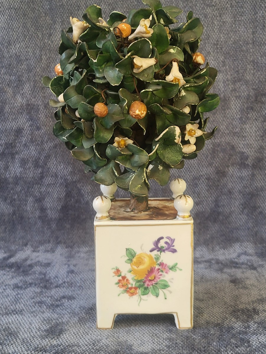 Locre Porcelain Orange Tree Planter Paris 19th Century-photo-6