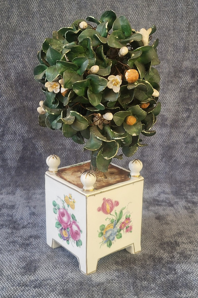 Locre Porcelain Orange Tree Planter Paris 19th Century