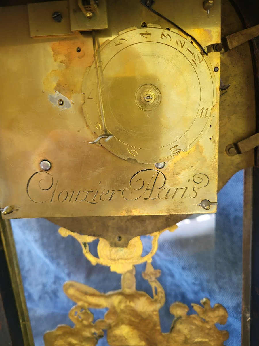 Large Cartel And Its Console In Tortoiseshell Marquetry Signed Clouzier In Paris Louisxiv Period-photo-4