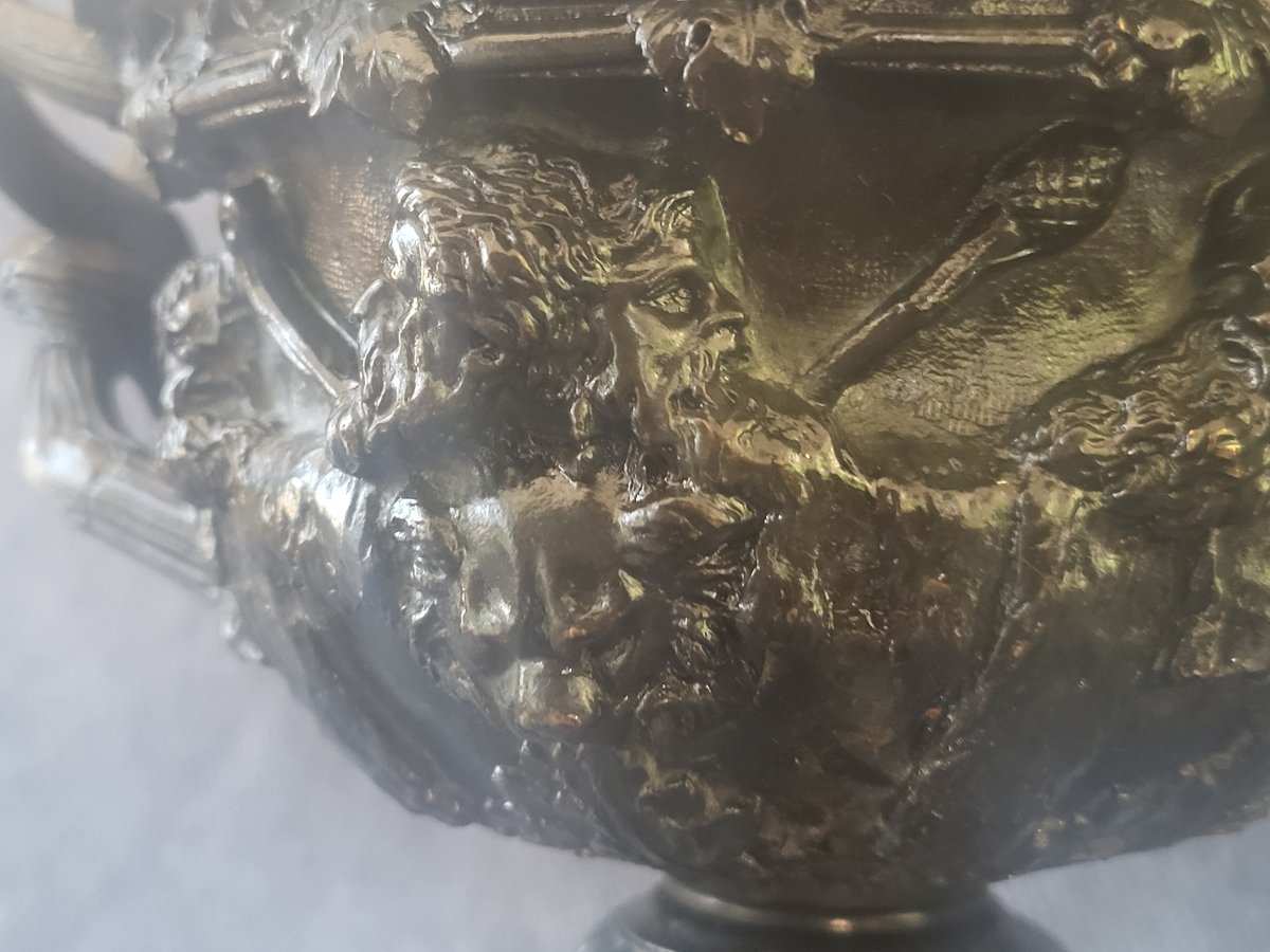 Coupe bronze à l'Antique   époque XIXe -photo-3