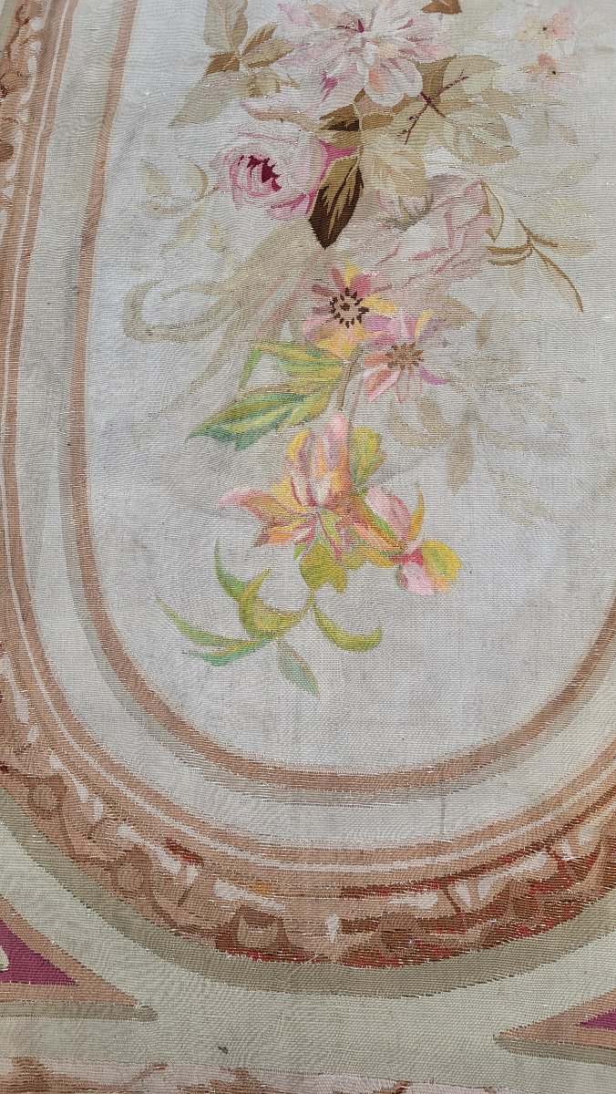 Petit tapis manufacture Aubusson  époque XIXe  228X125cm-photo-5