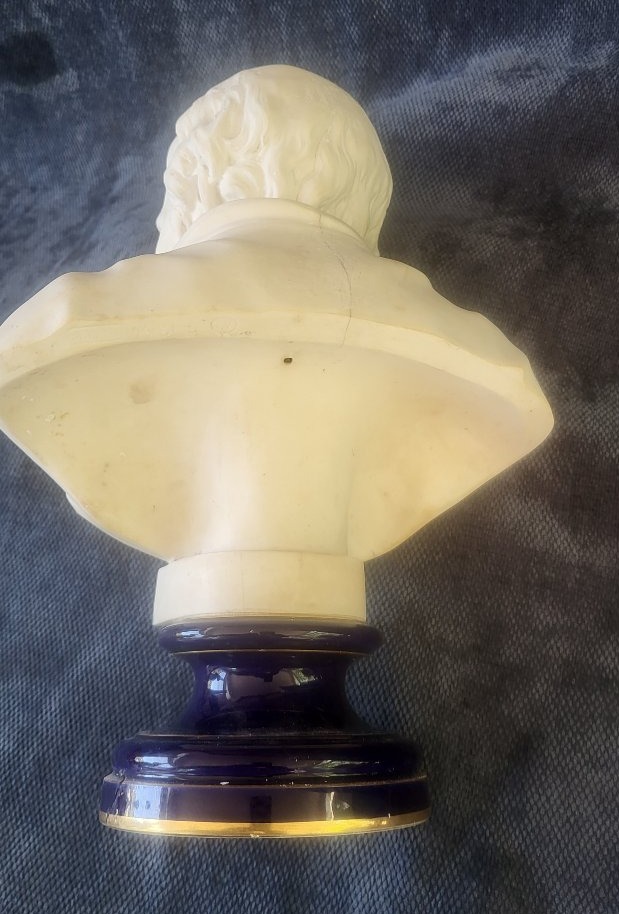 Buste Manufacture Nationale Sèvres 1881 Voltaire H 31cm-photo-5