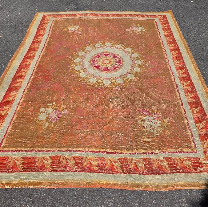 Aubusson Carpet, Late 18th/early 19th Century, Approx. 295 X 195 Cm-photo-3