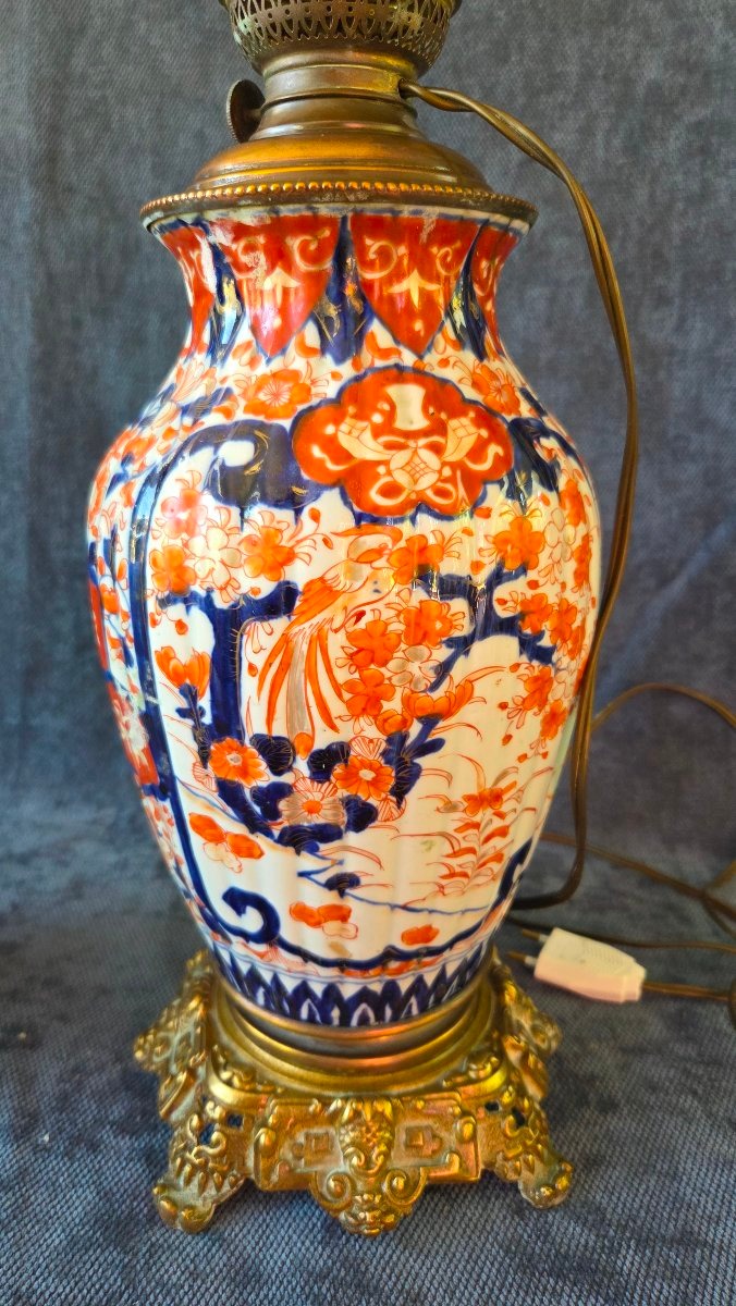 Paire de lampes porcelaine  Imari  (elect) Japon XIXe -photo-3