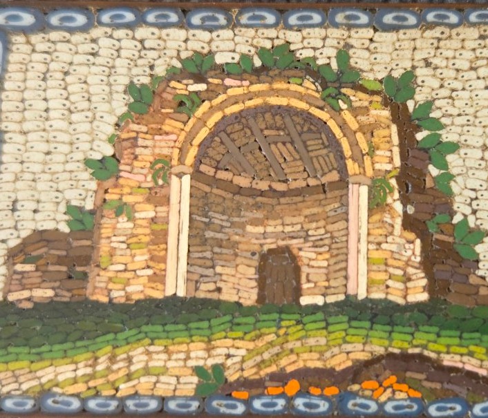 Early 19th-century Rome Grand Tour Micromosaic Plaque-photo-3