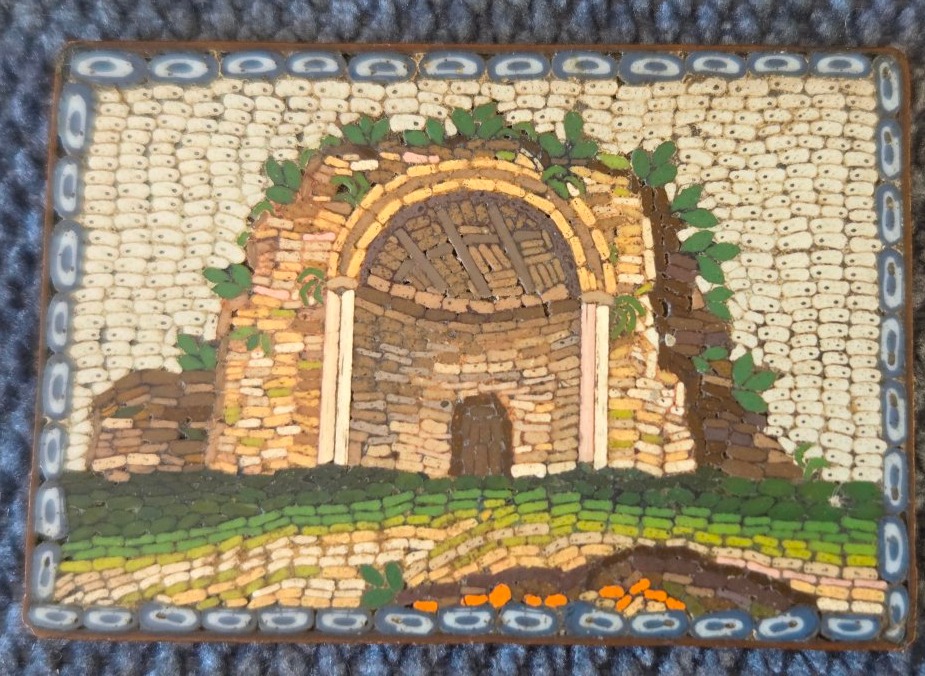 Early 19th-century Rome Grand Tour Micromosaic Plaque