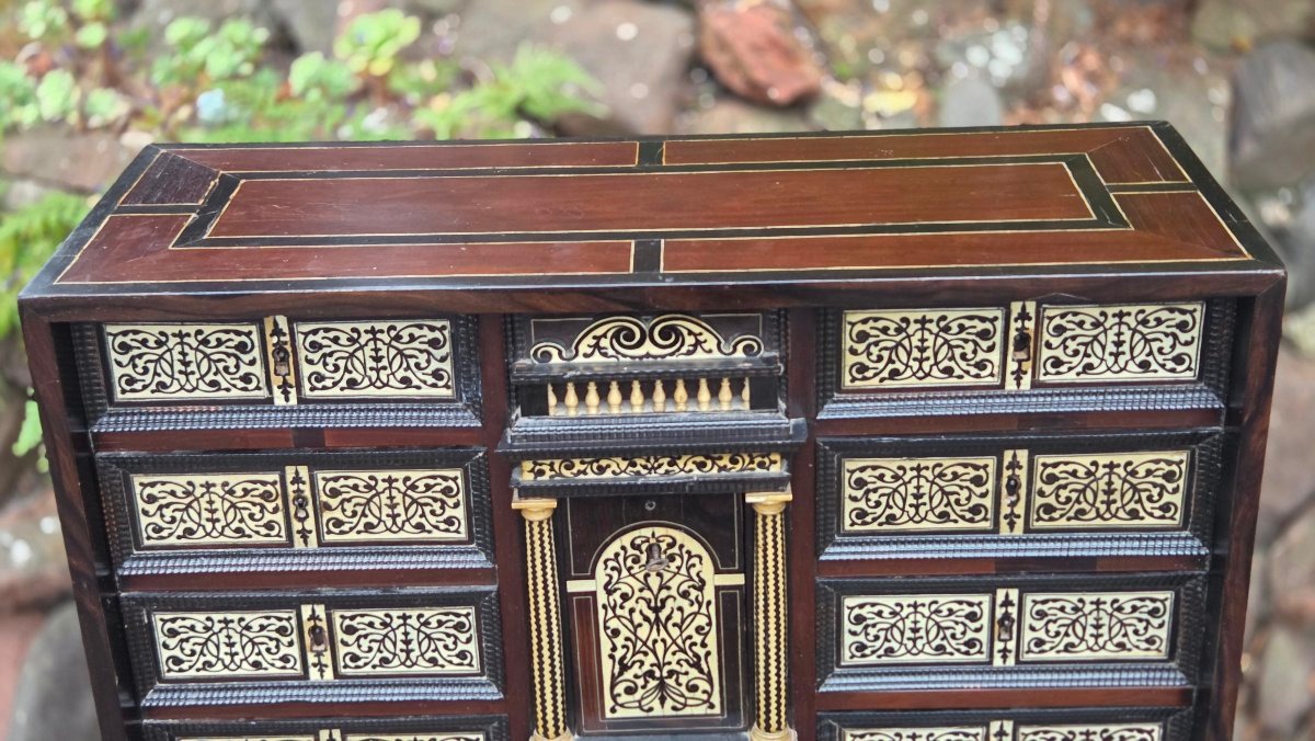 Cabinet marqueterie Italie époque XVII e siècle -photo-3