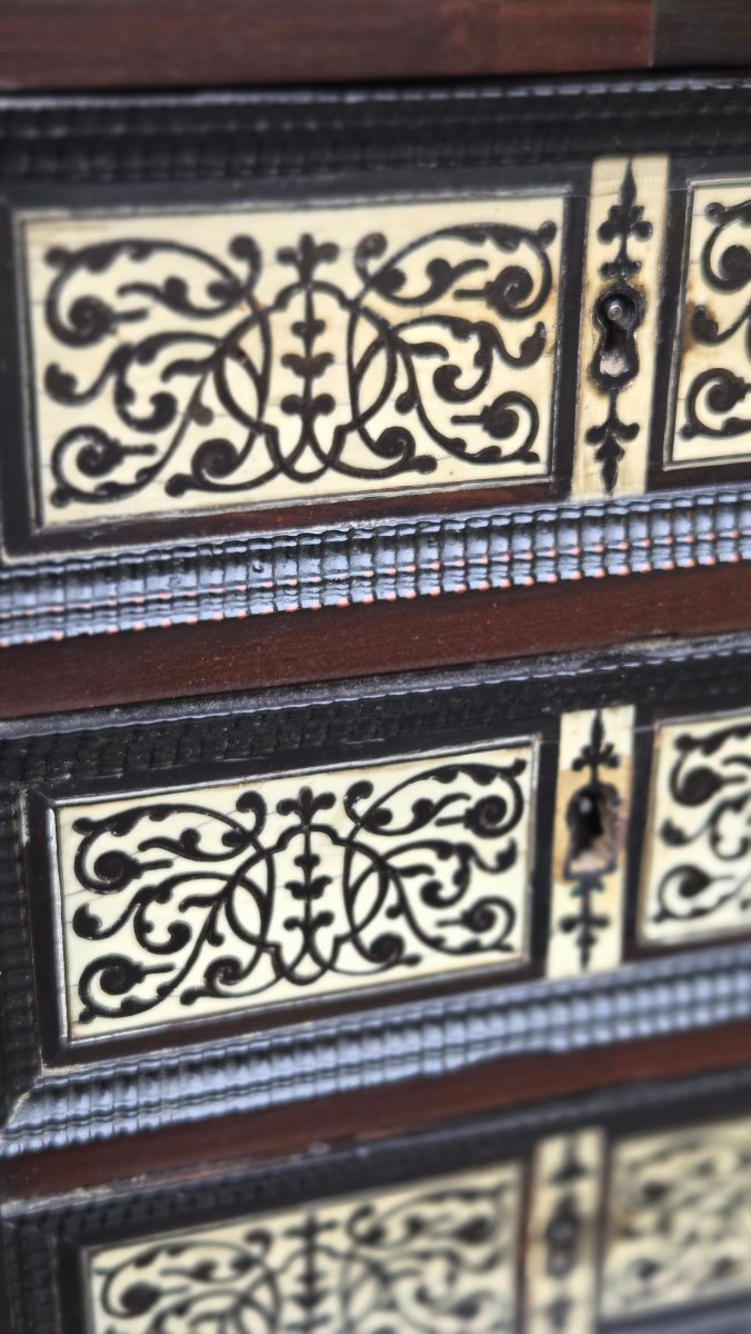 Cabinet marqueterie Italie époque XVII e siècle -photo-6