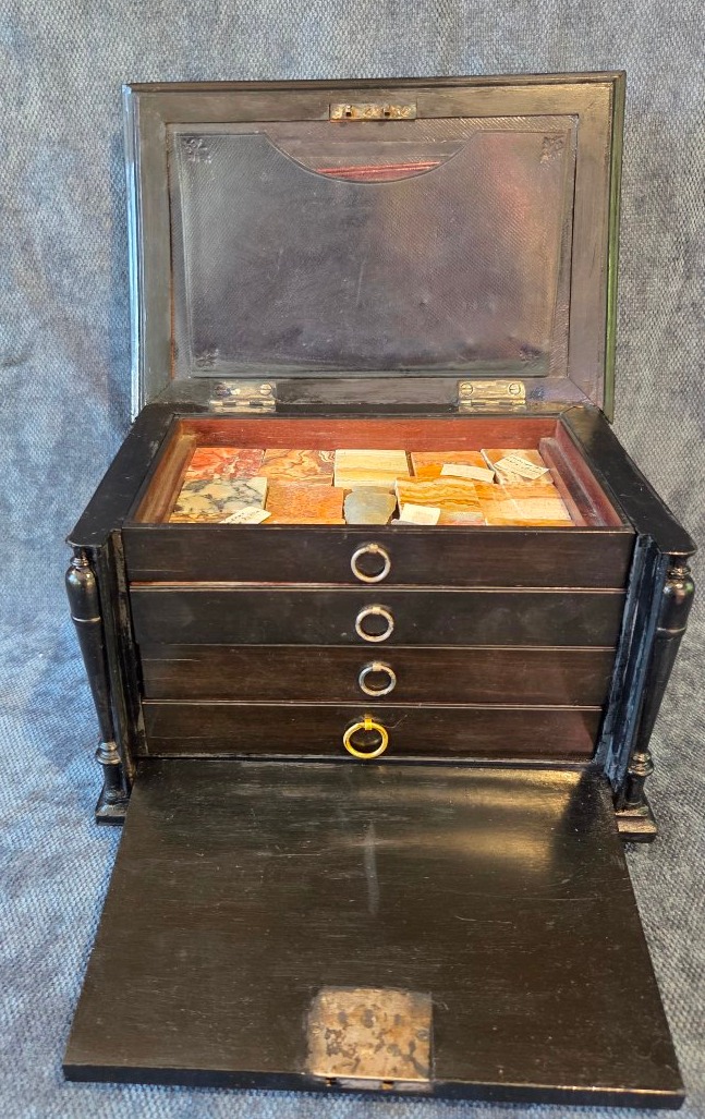 Coffret cabinet échantillons de marbres Rome début XIXe -photo-4