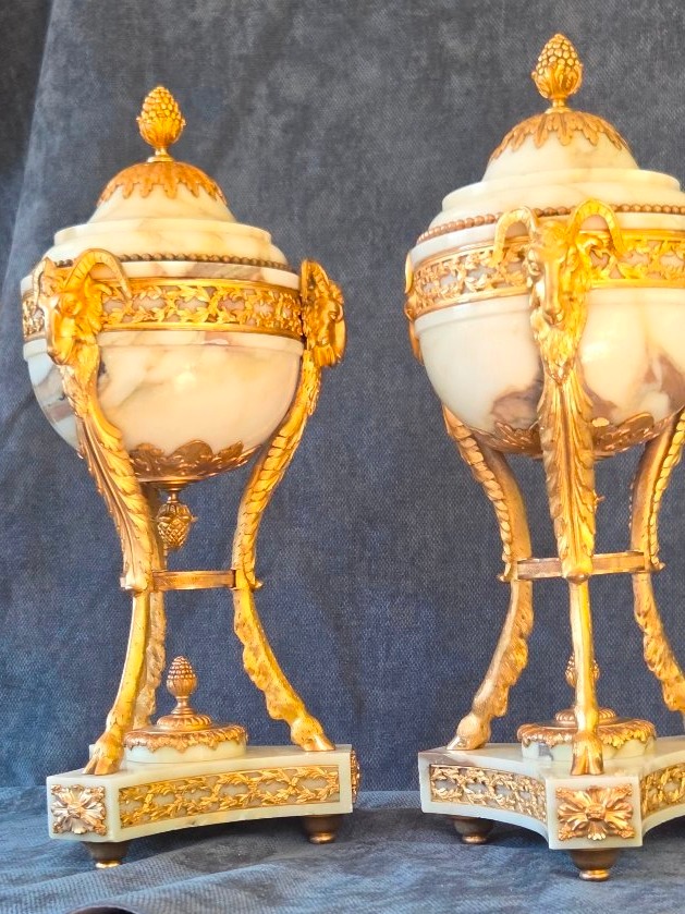 Pair Of Large Cassolettes, Gouthiére Model, Louis XVI Style  -photo-8