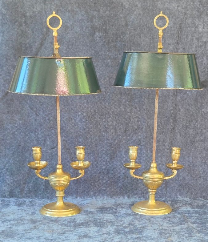Paire de lampes de  bouillotte  époque XIXe siècle -photo-7