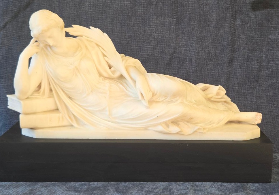 Sculpture  marbre allégorie, école française  époque XIXe -photo-8