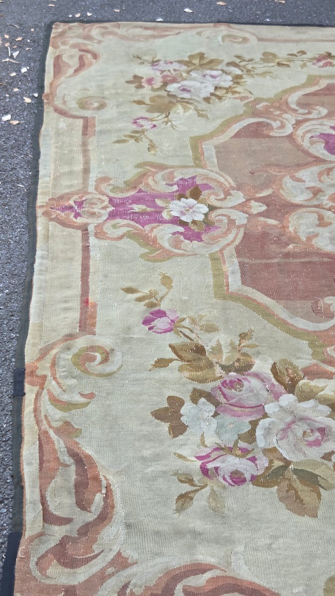 Grand tapis Aubusson époque  XIXe siècle  360X268 cm-photo-5