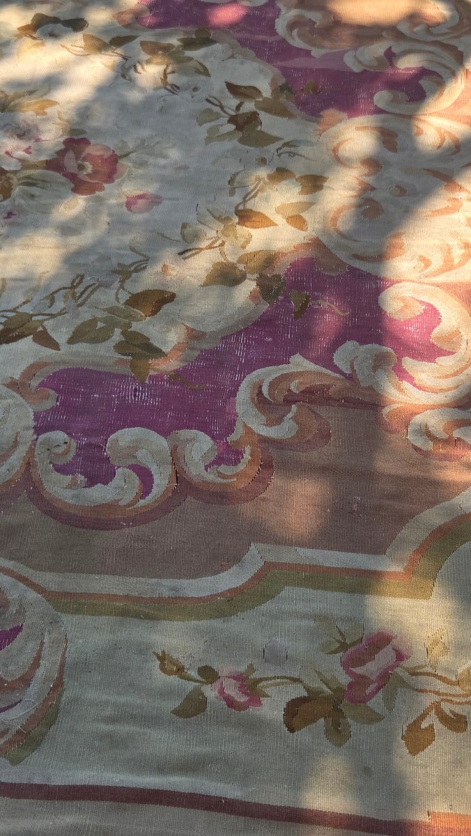 Grand tapis Aubusson époque  XIXe siècle  360X268 cm-photo-8