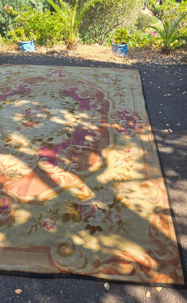 Grand tapis Aubusson époque  XIXe siècle  360X268 cm-photo-1