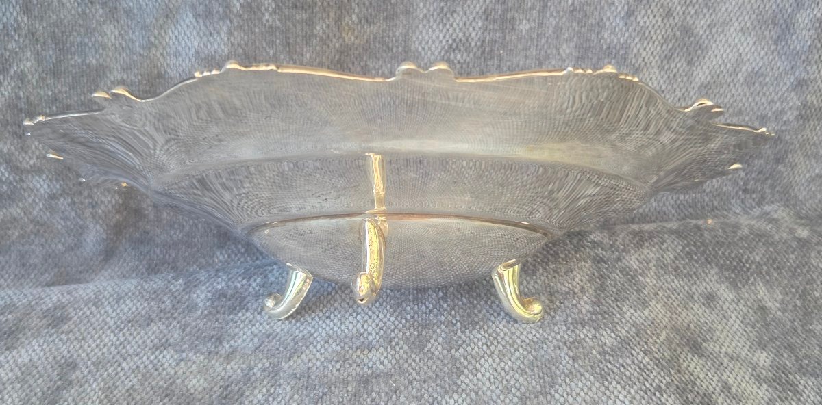 Coupe en argent centre de table époque  fin  XIXe   diam 24cm-photo-4