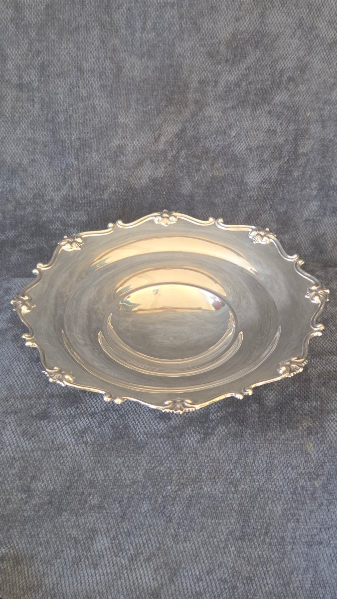 Coupe en argent centre de table époque  fin  XIXe   diam 24cm-photo-3