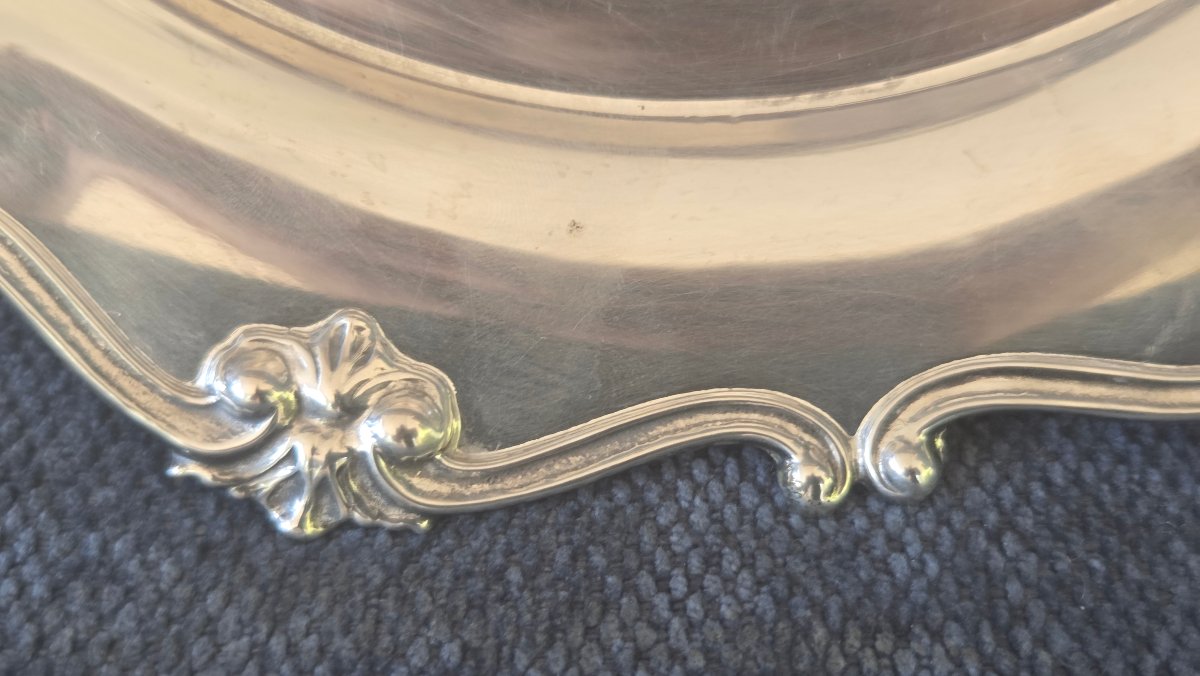 Coupe en argent centre de table époque  fin  XIXe   diam 24cm-photo-6