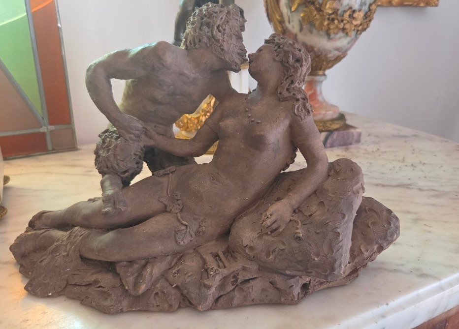 Terre cuite Grand Tour sg Giro  B.Francesco Napoli époque XIXe -photo-8