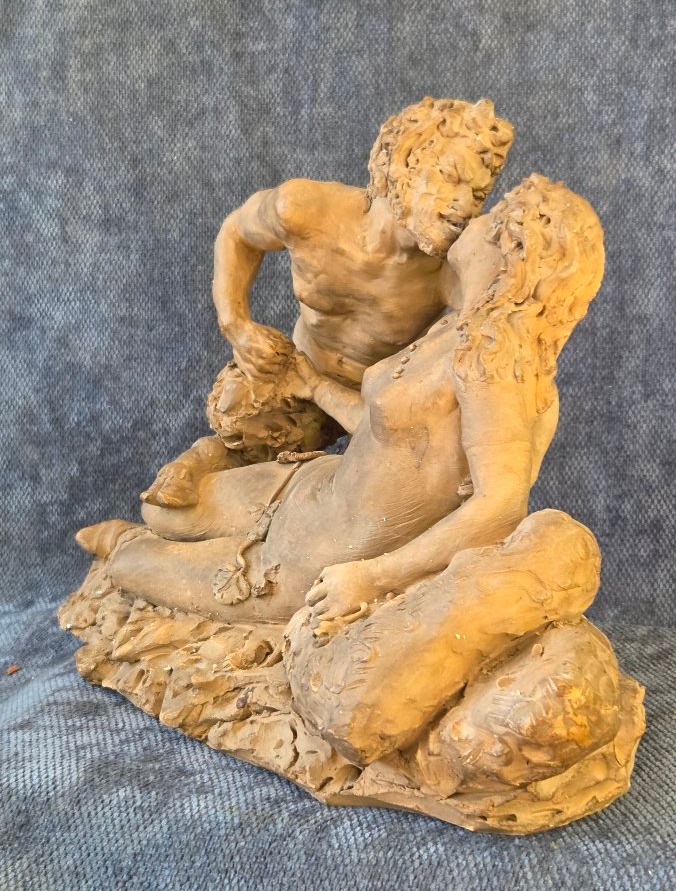 Terre cuite Grand Tour sg Giro  B.Francesco Napoli époque XIXe -photo-1