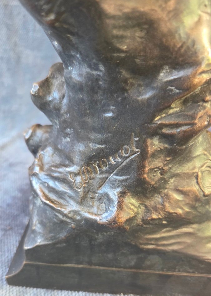 Bronze Sculpture Signed By édouard Drouot (1859–1945)  20th Century-photo-3