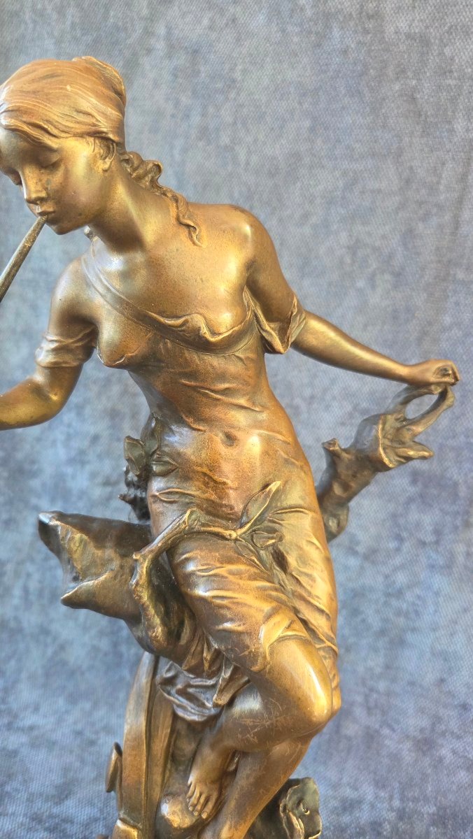 Bronze Sculpture Signed By édouard Drouot (1859–1945)  20th Century-photo-7