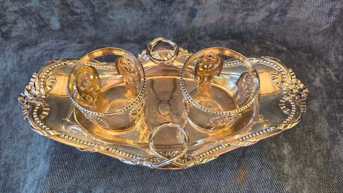 Huilier en argent M.O.Gabriel Paris 1746  835g  Époque XVIIIe -photo-3