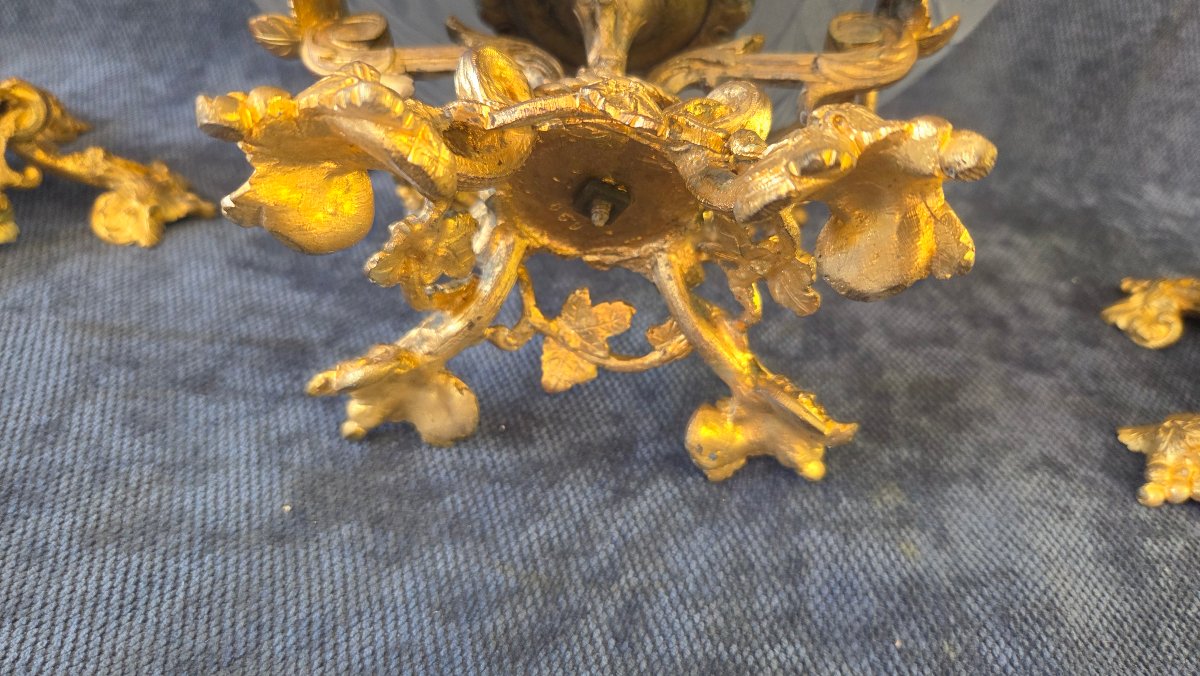 Baccarat Crystal And Gilded Bronze Inlay From The Napoleon III Era -photo-4