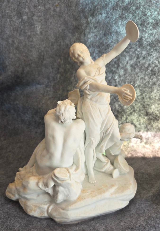 A 3-piece Bacchus Set, "biscuit" Glaze, Sèvres, 19th Century -photo-4