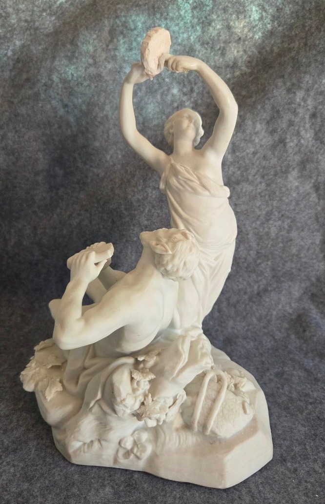 A 3-piece Bacchus Set, "biscuit" Glaze, Sèvres, 19th Century -photo-3