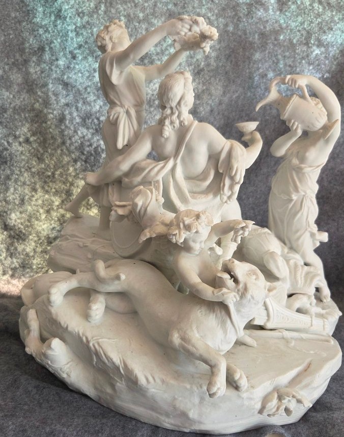 A 3-piece Bacchus Set, "biscuit" Glaze, Sèvres, 19th Century -photo-5