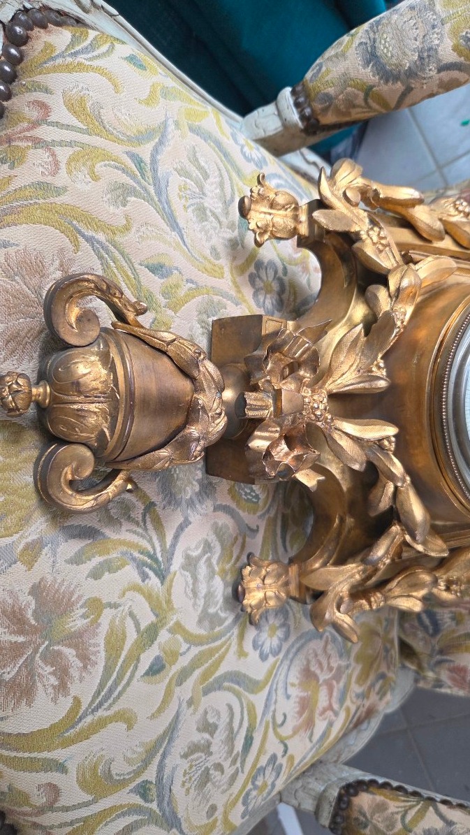 Large Barometer, Gilded Bronze, Napoleon III Period, 19th Century-photo-6