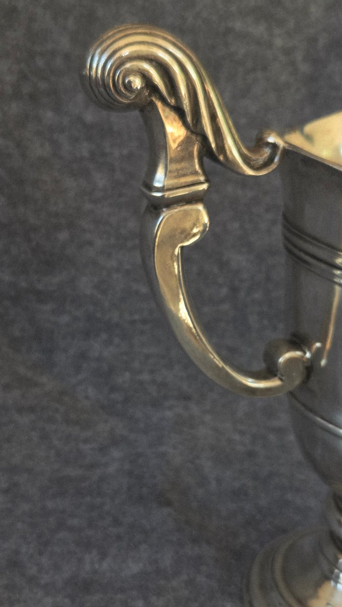 Silver-plated Helmet-shaped Ewer, Louis XV Period, 18th Century -photo-3