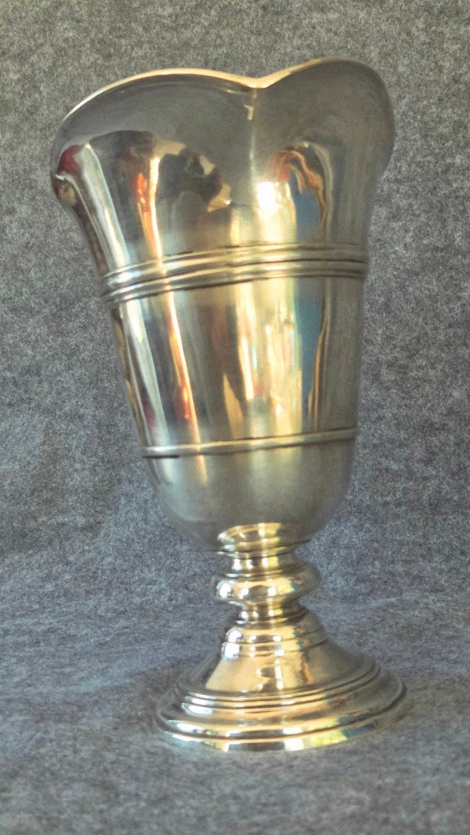 Silver-plated Helmet-shaped Ewer, Louis XV Period, 18th Century -photo-4