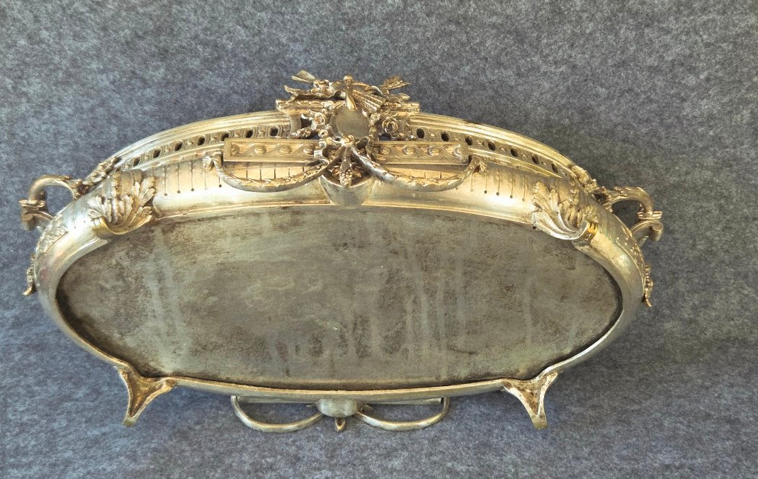 19th-century Silver-bronze Planter Centerpiece -photo-1