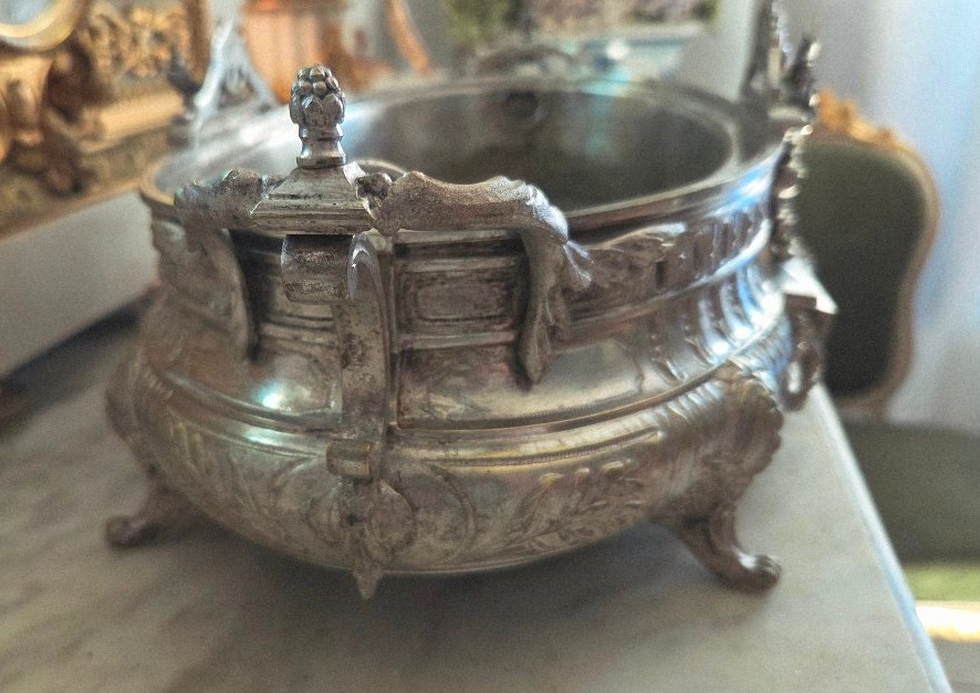 19th-century Silver-bronze Planter Centerpiece -photo-6