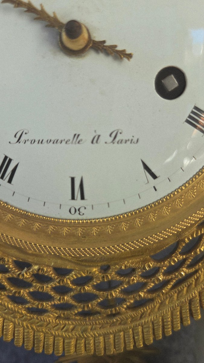 Prouvarelle Pendulum Clock In Paris, Directoire Period/early 19th Century -photo-2