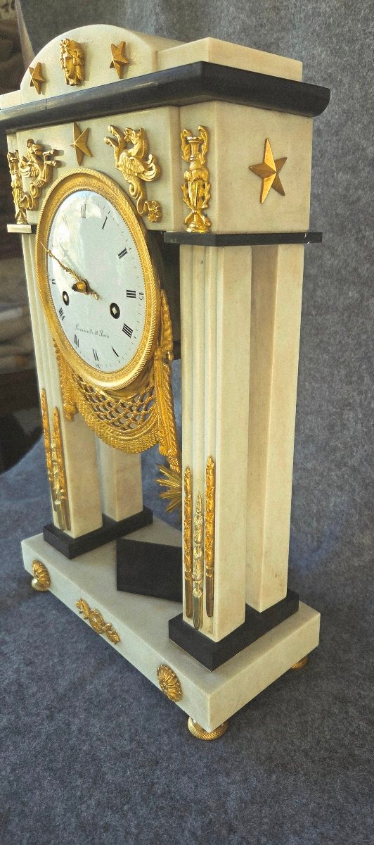 Prouvarelle Pendulum Clock In Paris, Directoire Period/early 19th Century -photo-3